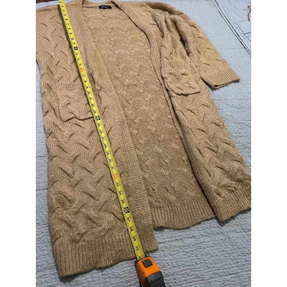 Simplee Apparel Women’s Long Sleeve Chunky Knit Cozy Sweater Tan Medium - Picture 12 of 14